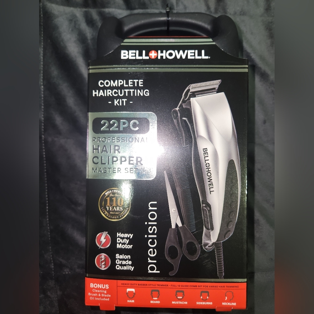 Complete Professional 22PCs Hair Clipper Master Set Bell + Howell